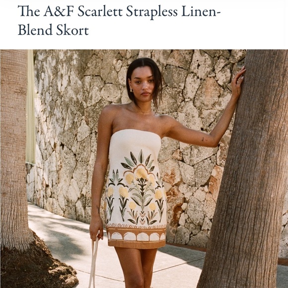 Abercrombie and Fitch linen dress with shorts underneath - Picture 4 of 4